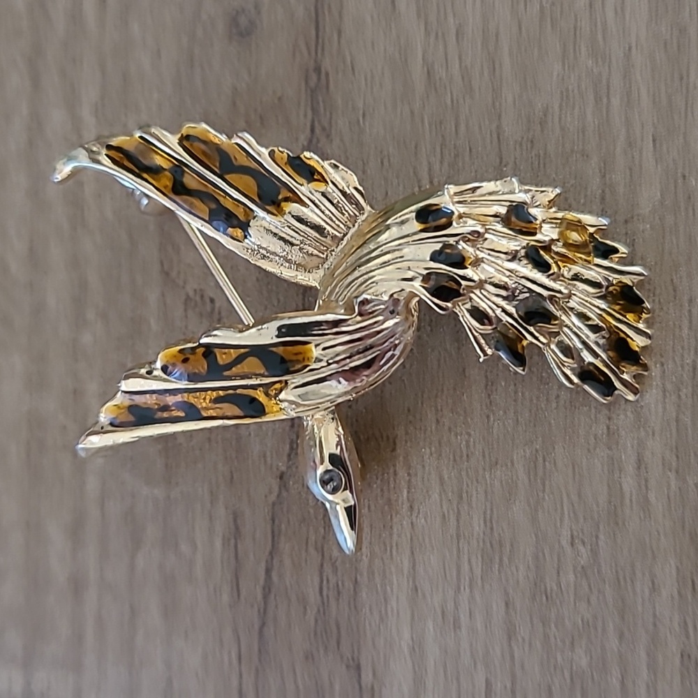 Brooches peekock on thé fly